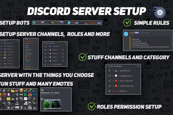 I will make proffesional discord server for you under 24 hours