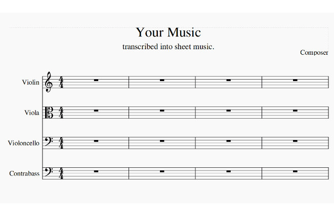 I will notate your music into sheet music