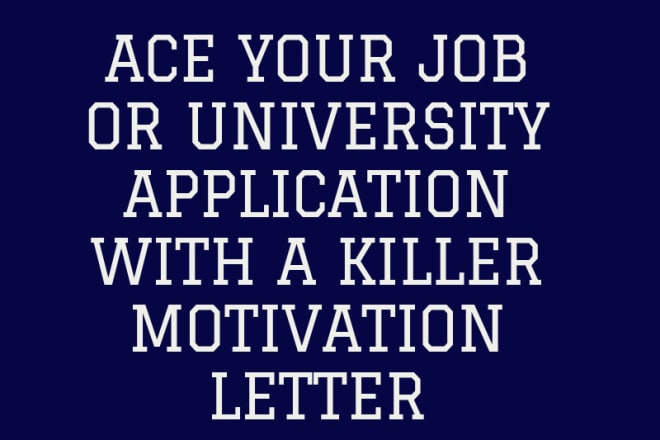 I will perfect your application letter