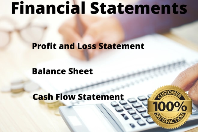 I will prepare financial statements, profit and loss, balance sheet, cash flow