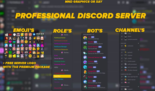 I will professionally create your discord server within 24 hours