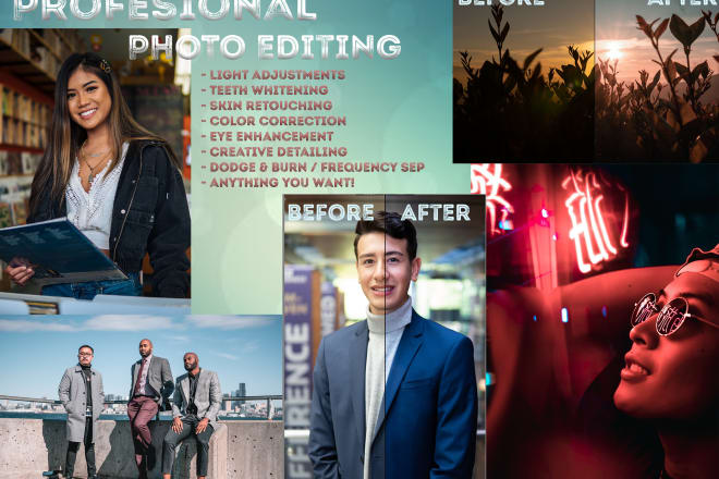 I will professionally retouch and edit your photos or videos