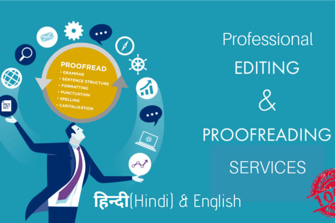 I will proofread and edit any english or hindi text