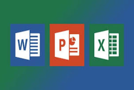 I will provide professional service in ms word, excel and PPT
