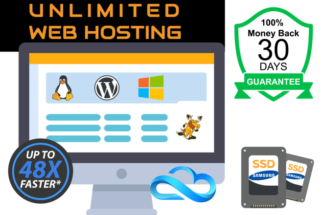I will provide unlimited web hosting linux or wordpress or windows