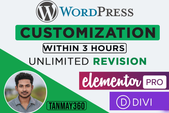 I will redesign wordpress, customize with elementor or divi
