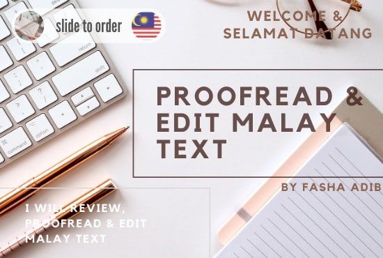 I will review and proofread malay language text