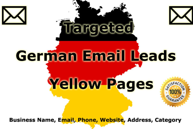 I will search german yellow pages to get email lists gelbeseiten