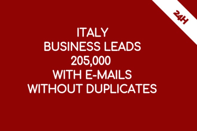 I will sell businesses for italy, india, canada business with email