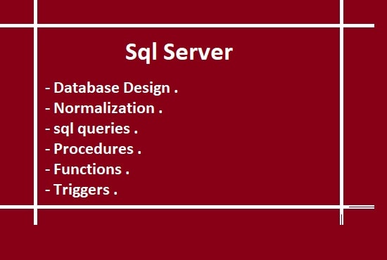 I will sql server queries database design