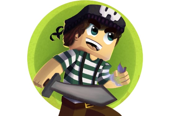 I will turn your minecraft or roblox skin into a cartoon avatar