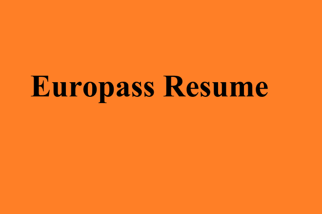I will write a europass resume for the university admission