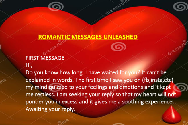 I will write romantic messages for your lover