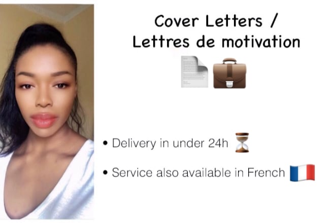 I will write your cover letter lettres de motivation