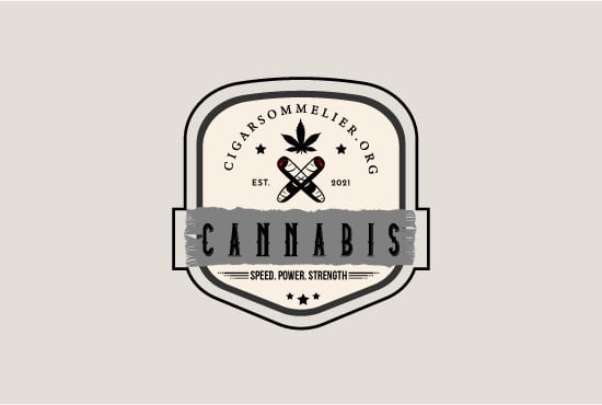 I will do cigar weed marijuana hemp cannabis cbd oil logo