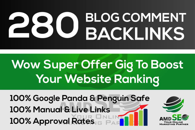 I will 280 blog comment SEO backlink white hat manual link building services high tf cf