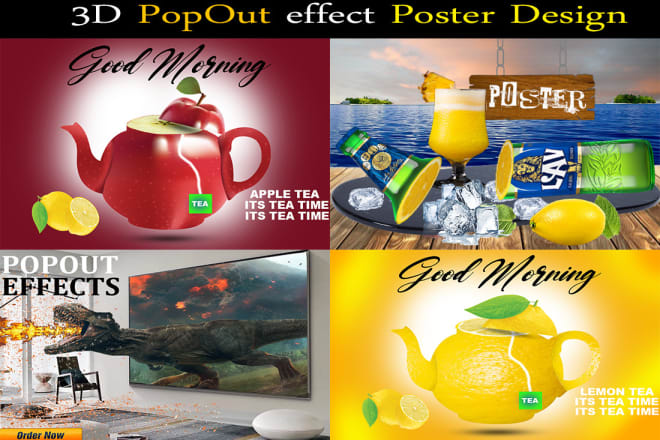 I will 3d pop out effect photoshop,3d poster, insta ads,digital signage