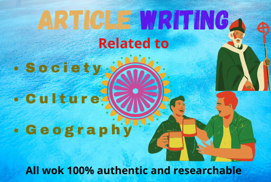 I will article writing for your requirement