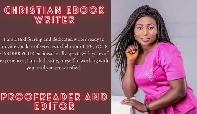 I will be your christian ebook writer, ghostwriter and editor