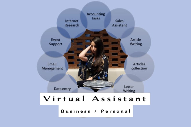I will be your virtual assistant for business or personal tasks