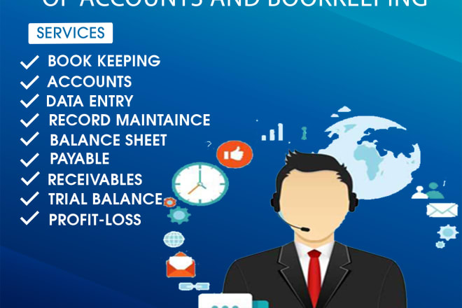 I will be your virtual assistant of accounts and bookkeeping, data entry and much more