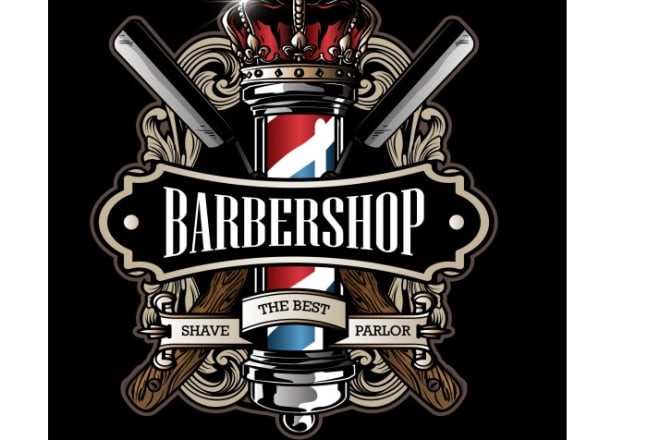 I will beautiful barber shop logo design with fastest delivery