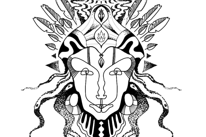I will beautiful tribal art for your projects