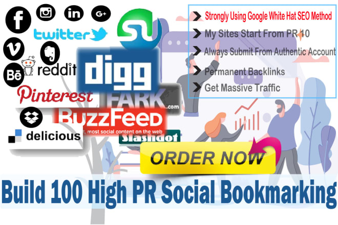 I will build 100 HQ social bookmaking manually for rank your site