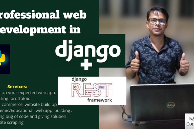 I will build professional django web app within 4 days