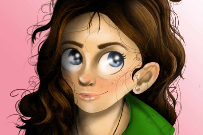 I will cartoon portrait with photoshop