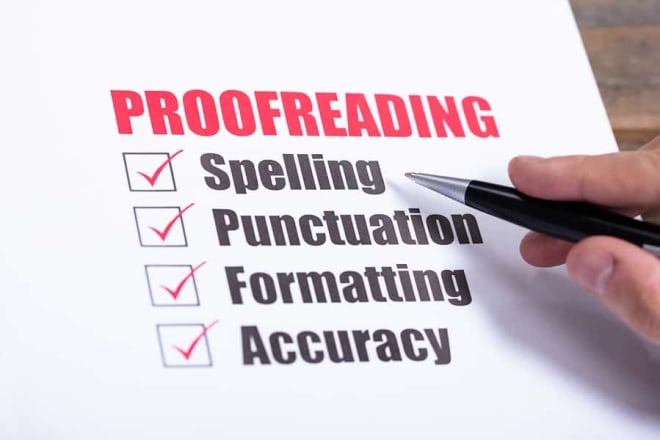 I will check grammar, spellings and proofread your work