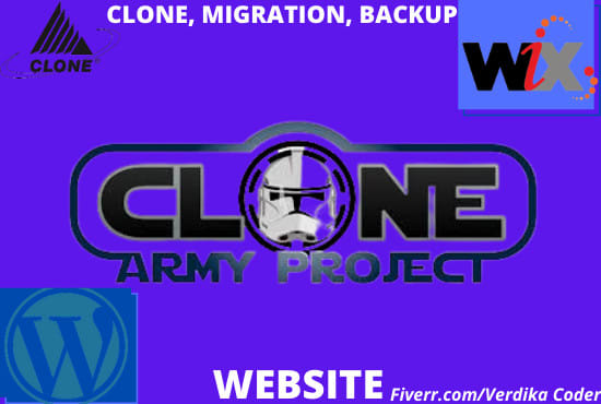 I will clone backup, migrate website on wix, wordpress, HTML to PSD, squarespace