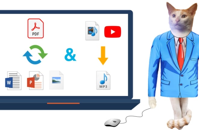 I will compress and convert PDF to word, PPT, jpg and mp4 to mp3