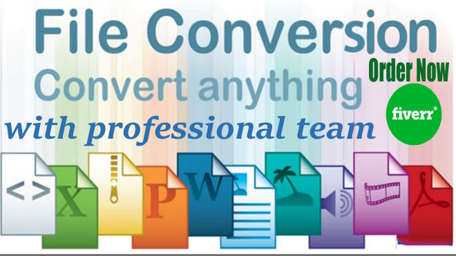 I will convert all your files that you need to convert