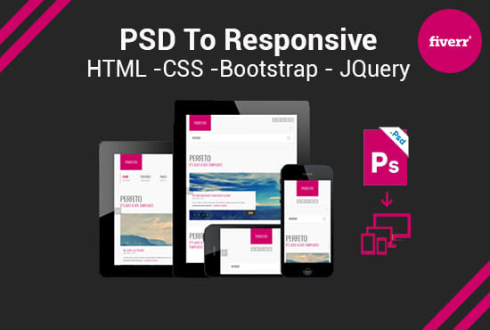 I will convert figma,xd,jpg and psd in to html bootstrap 3,4,5