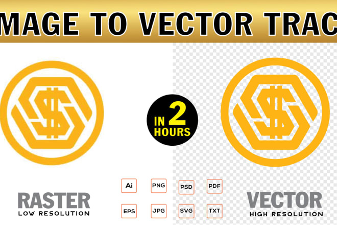 I will convert image to vector and transparent png format logo