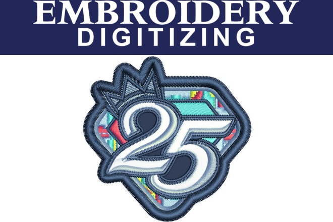 I will convert logo into embroidery digitizing file dst, pes, emb