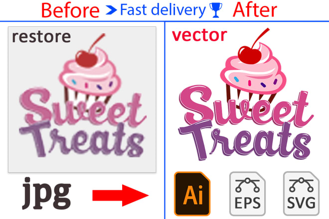 I will convert logo to eps svg vectorize png to vector illustration