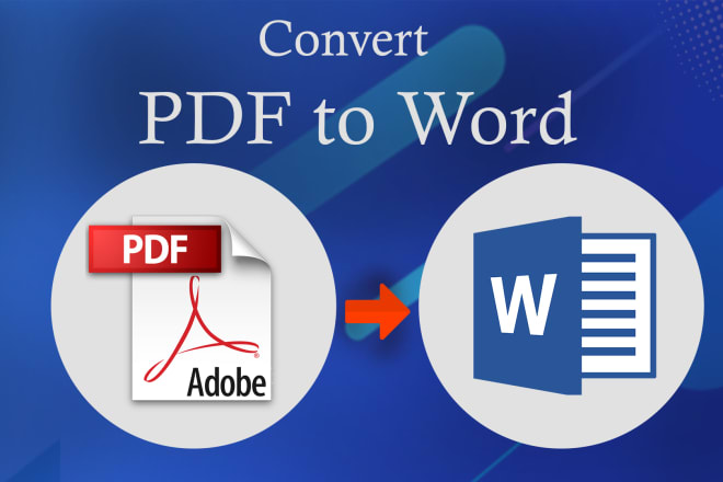 I will convert pdf to word