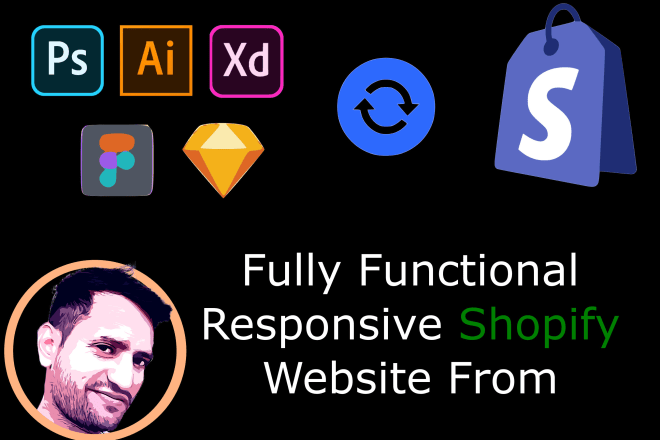I will convert PSD, xd, ai, figma, sketch to shopify website