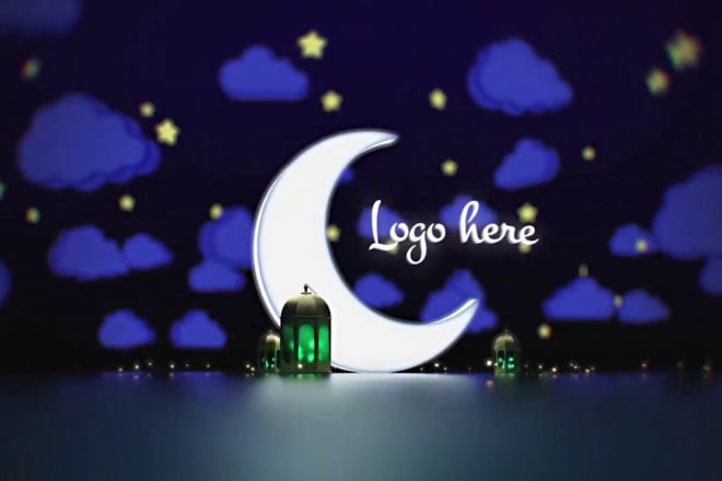 I will cool ramadan intro greeting animation video