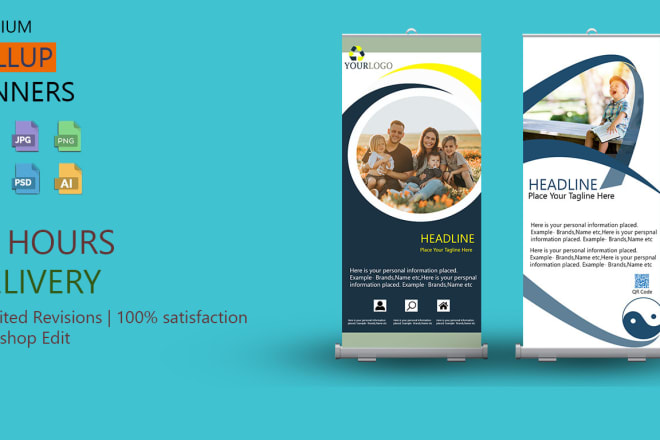 I will create 2 x 5 flex banner for your business