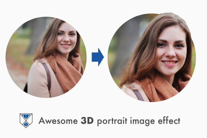 I will create a 3d portrait image effect for your social media