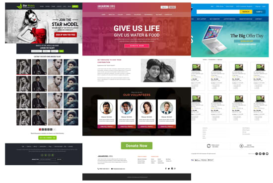 I will create a creative custom website, landing page design