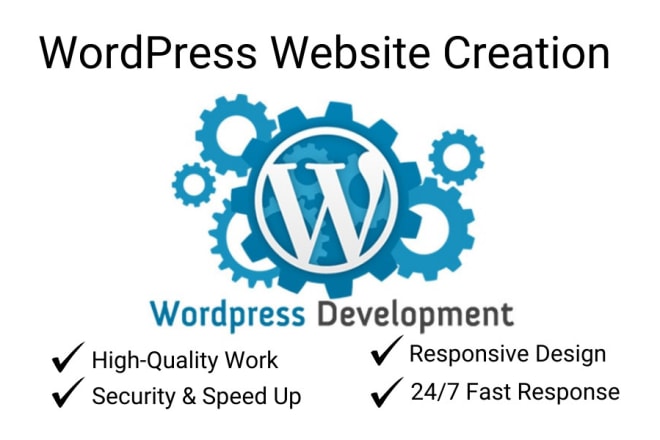 I will create a responsive wordpress website and blog