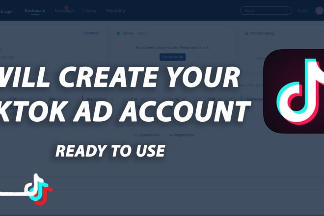 I will create a verified business tiktok ad account