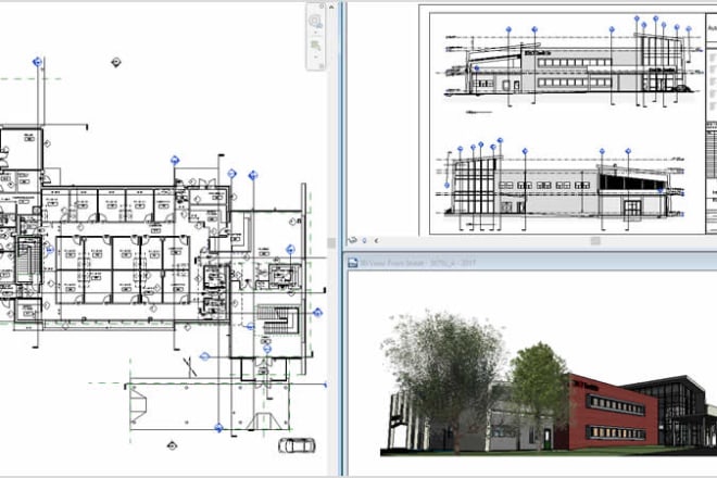 I will create autodesk revit architecture drawings