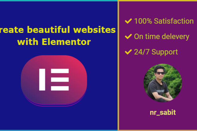 I will create beautiful websites with elementor or elementor pro