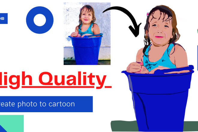 I will create cartoon portrait of your photo using photoshop