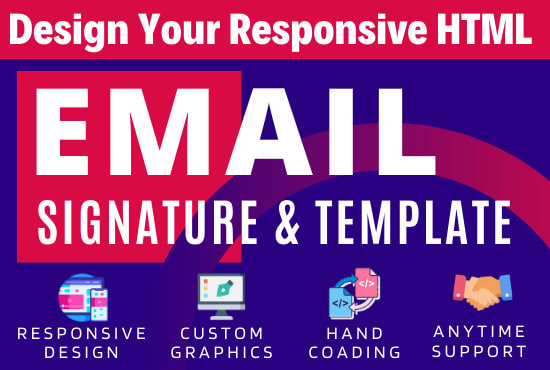 I will create clickable HTML email signature and email template